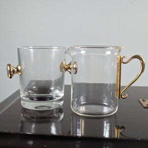 Reims France Individual Creamer and sugar shaped like ice bucket